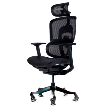 Silla Gamer Munfrost NEO, reclinable, soporte lumbar ajustable, ruedas tipo pat&iacute;n, hasta 180 kg, negro con morado &ndash; MFMSINEB