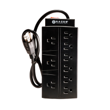 Barra Multicontacto NA-0707, 9 salidas, protecci&oacute;n b&aacute;sica, cable integrado &ndash; NA-0707