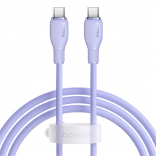 Cable de Carga Baseus USB-C a USB-C, 100W, 5A, 1.2 m, Morado &ndash; P10355702511-B3