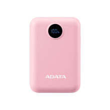 Power Bank ADATA C100, 10,000 mAh, Carga Dual, Indicador LED, Rosa &ndash; PC10022-12PK