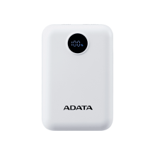 Power Bank ADATA C100, 10,000 mAh, Carga Simult&aacute;nea para 2 Dispositivos, Indicador LED, Blanco &ndash; PC10022-12WH