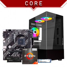 PC Gamer Core | Ryzen 7 5700G | 16 GB 3200 MHz | SSD M.2 500 GB | 3 Ventiladores | Gr&aacute;ficos integrados