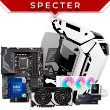 Specter by PhantomCore | Intel Core i9-14900K | RTX 5070 12GB | 96 GB DDR5 | SSD 2 TB NVMe PCIe 5.0 | Enfriamiento L&iacute;quido 360 mm LCD | Fuente 1000 W 80+ Gold | Gabinete Antec Torque Blanco y Negro