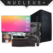 PC Nucleus + | AMD Ryzen 5 5600G | 8GB  3200Mhz | M.2 500GB 5,000/3000 Mb/s | Monitor | Teclado y Mouse