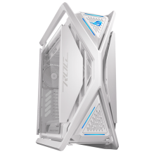 Gabinete ASUS ROG Hyperion GR701, E-ATX, vidrio templado, 4 ventiladores PWM, soporte radiador 420 mm, USB-C, Blanco – GR701/WT/PWM FAN