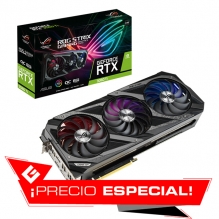 Tarjeta de video Nvidia Asus ROG Strix GeForce RTX 3060 Ti V2 OC Edition 8GB GDDR6, Aura Sync, LHR - ROG-STRIX-RTX3060TI-O8G-V2-GAMING - Precio Especial