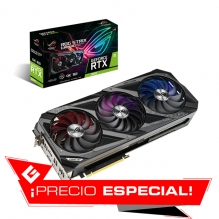 Tarjeta de video Nvidia Asus ROG Strix GeForce RTX 3070 V2 OC Edition 8GB GDDR6, Aura Sync, LHR - ROG-STRIX-RTX3070-O8G-V2-GAMING - Precio Especial