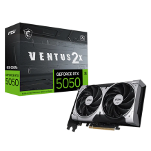 Tarjeta de Video MSI GeForce RTX 5050 Ventus 2X OC, 8GB GDDR6, PCIe 5.0, doble ventilador &ndash; RTX 5050 8G VENTUS 2X OC