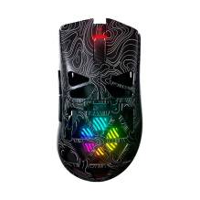 Mouse Gamer AULA SC620 Black/Lines, inalámbrico tri-mode, Bluetooth/2.4 GHz/USB-C, 12,000 DPI, 1000Hz, RGB – SC620 BLACK/LINES