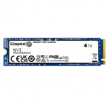 Unidad de Estado Solido SSD NVMe M.2 Kingston NV3 4 TB, 6000/5000 MB/s, PCIe 4.0 – SNV3S/4000G