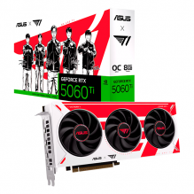 Tarjeta de Video ASUS T1 GeForce RTX 5060 Ti OC Edition, 8GB GDDR7, PCIe 5.0, 3&times; DisplayPort, HDMI, RGB &ndash; T1-RTX5060TI-O8G-GAMING