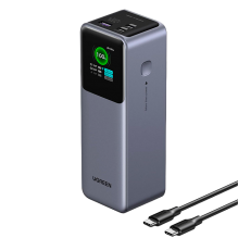Power Bank UGREEN Nexode, 25000 mAh, 200W, 2&times; USB-C, 1&times; USB-A, pantalla TFT inteligente &ndash; Nexode 25000mAh 200W