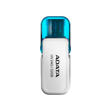 Memoria USB Adata UV240, 32GB, USB-A 2.0, Blanco - AUV240-32G-RWH