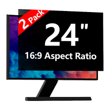 Filtro de Privacidad RedANGEL para Monitor 24", 16:9, antirreflejo, luz azul, paquete de 2 – X004QQ7GK7