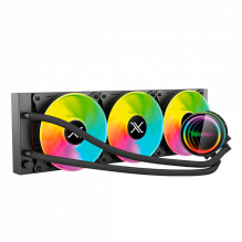 Enfriamiento Líquido Xzeal XZ-411, 360 mm, 3×120 mm ARGB, hasta 2200 RPM – Negro – XZCO411B