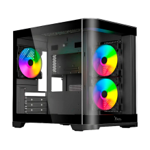 Gabinete Xzeal Curvo, Negro, M-ATX/ITX, 3 Ventiladores RGB, Vidrio Templado, AIO 240 mm – XZGAMC3B