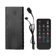 Hub Controlador para Ventiladores Xzeal XZ1116 ARGB, Adaptadores de 3 y 4 Pines, Control Remoto, Negro &ndash; XZHUB01B