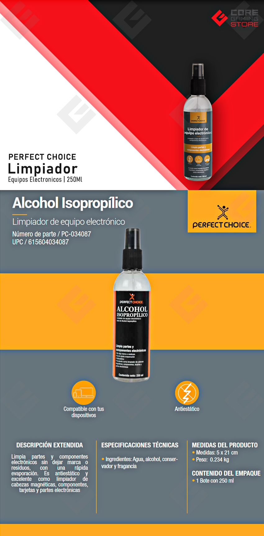 Alcohol Isopropilico Silimex Limpieza De Pc´s Y Electrónica