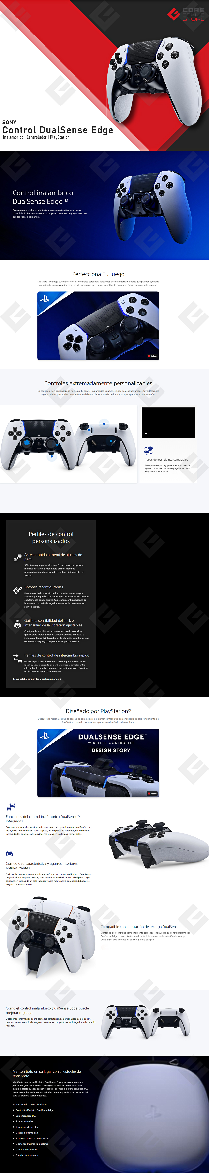 Control Inalambrico DualSense Edge | Edge Edition | Play Station 5 | PS5 