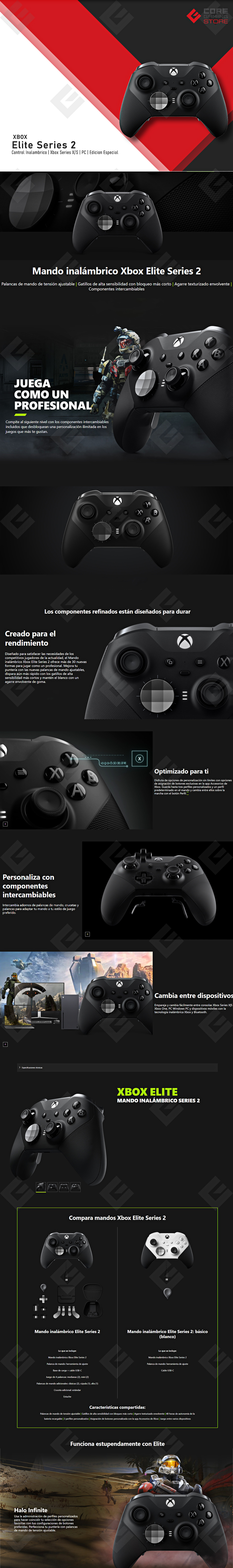 Cargar el control inalámbrico Xbox Elite serie 2
