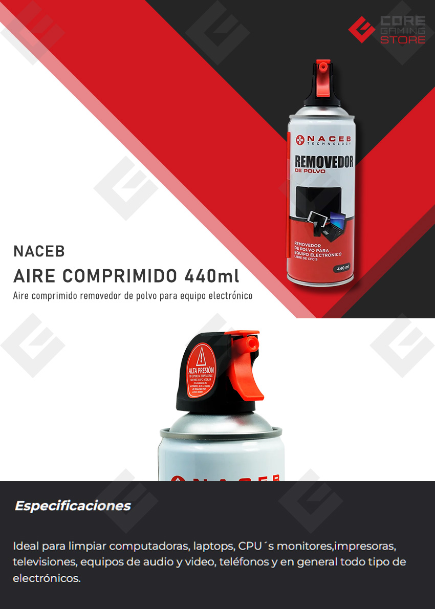 Aire Comprimido Naceb 440ml - NA-620