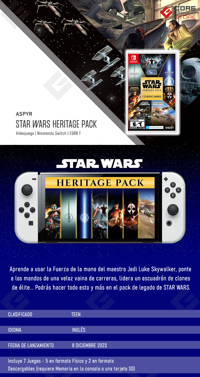 Videojuego Star Wars Heritage Pack para Nintendo Switch - HAC-P-BY3KA