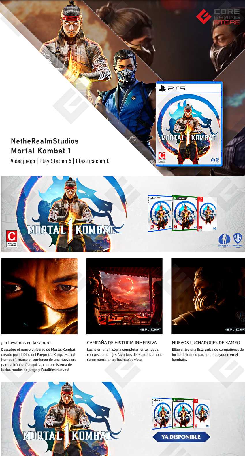 Mortal Kombat 1 Standard Edition- PlayStation 5 