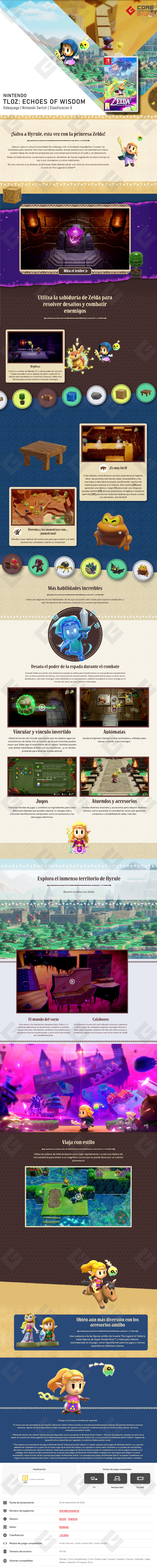 Videojuego The Legend Of Zelda: Echoes of Wisdom, Standard Edition, para Nintendo Switch