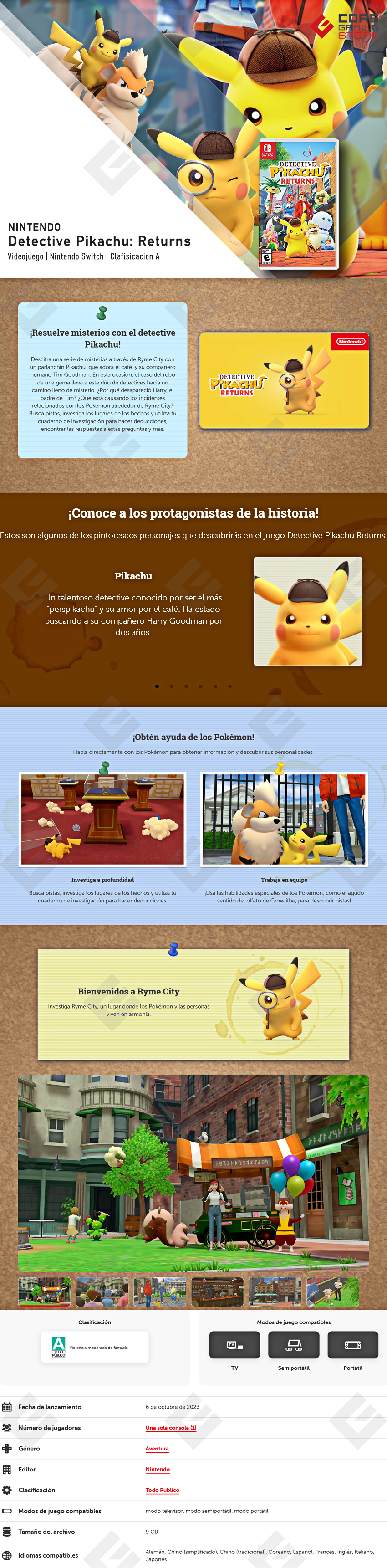 Videojuego Detective Pikachu™ Returns | Standard Edition | para Nintendo Switch