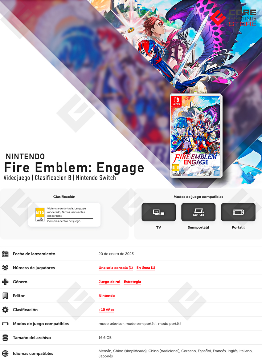 Videojuego Fire Emblem: Engage, Standard Edition, para Nintendo Switch